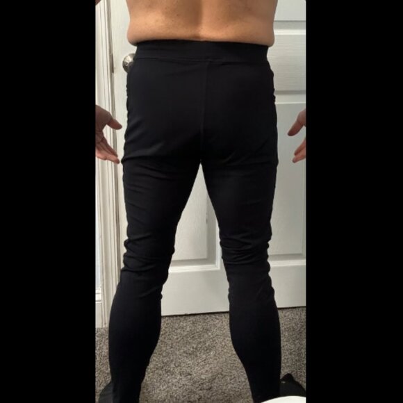 baleaf Men's Yoga Pants with Pockets, Workout Compression Pants Men Black Medium - Picture 2 of 3